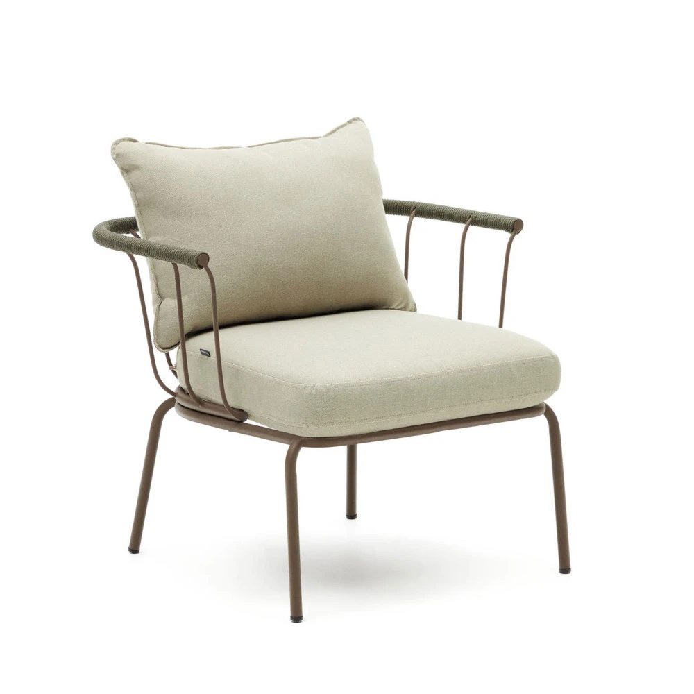 SALGUER Lot De 2 Fauteuils De Jardin En Acier Et Corde 4 SALGUER Lot De 2 Fauteuils De Jardin En Acier Et Corde – Image 2