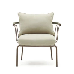 SALGUER Lot De 2 Fauteuils De Jardin En Acier Et Corde