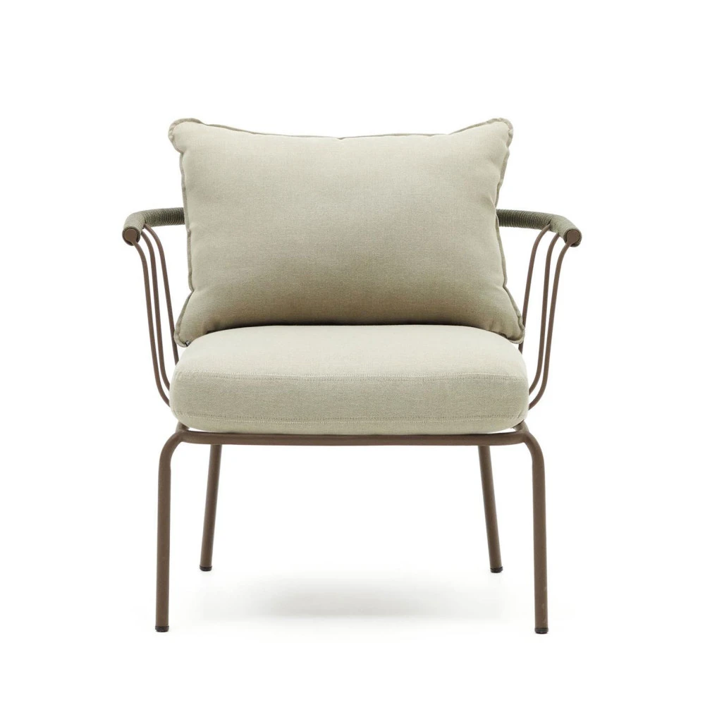 SALGUER Lot De 2 Fauteuils De Jardin En Acier Et Corde 3 SALGUER Lot De 2 Fauteuils De Jardin En Acier Et Corde