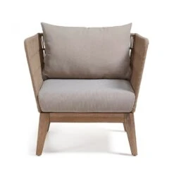 BELLENY 2 Fauteuils De Jardin Vintage Bois Et Corde -Meubles Soldes Magasin lot de 2 fauteuils de jardin vintage bois et corde belleny 3