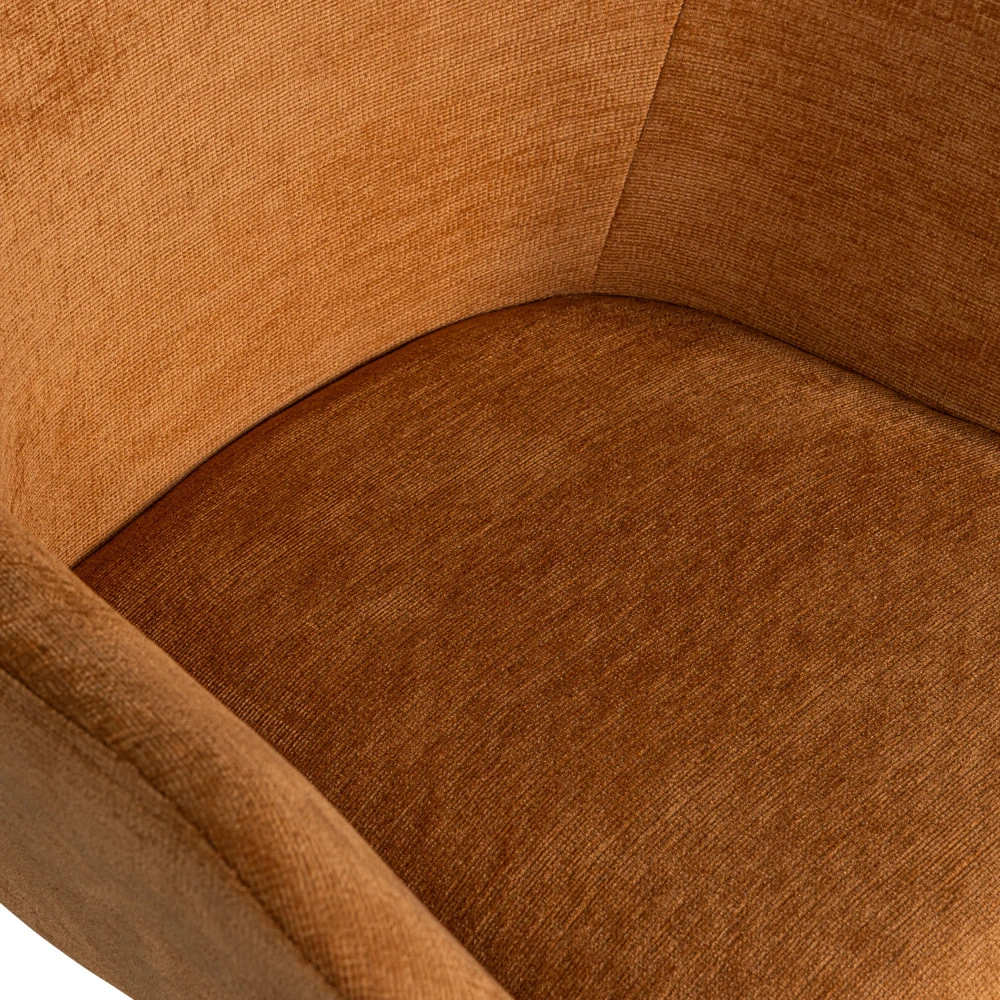 VOS Lot De 2 Fauteuils De Table En Chenille Et Métal 8 VOS Lot De 2 Fauteuils De Table En Chenille Et Métal – Image 6