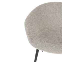 CHARLY Lot De 2 Fauteuils De Table En Tissu Bouclette Et Métal -Meubles Soldes Magasin lot de 2 fauteuils de table en tissu bouclette et metal charly 6