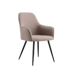 HARBO Lot De 2 Fauteuils De Table En Tissu Et Métal 7 HARBO Lot De 2 Fauteuils De Table En Tissu Et Métal -Meubles Soldes Magasin lot de 2 fauteuils de table tissu metal house nordic harbo 2