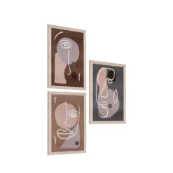 MADISON Lot De 3 Cadres En Bois -Meubles Soldes Magasin lot de 3 cadres en bois house nordic madison 1