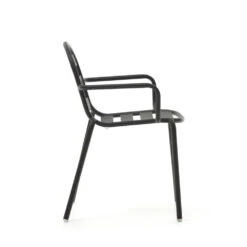 JONCOLS Lot De 4 Chaises De Jardin En Acier -Meubles Soldes Magasin lot de 4 chaises de jardin acier joncols kave home 2