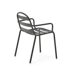 JONCOLS Lot De 4 Chaises De Jardin En Acier -Meubles Soldes Magasin lot de 4 chaises de jardin acier joncols kave home 3