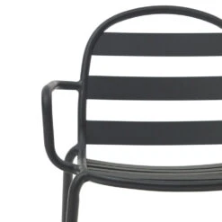 JONCOLS Lot De 4 Chaises De Jardin En Acier -Meubles Soldes Magasin lot de 4 chaises de jardin acier joncols kave home 5