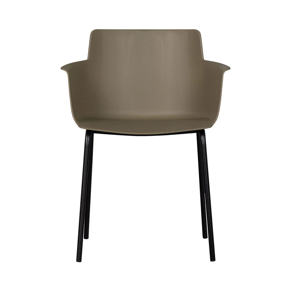 FOPPE Lot De 4 Fauteuils De Table En Plastique Et Métal 4 FOPPE Lot De 4 Fauteuils De Table En Plastique Et Métal – Image 2