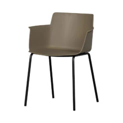 FOPPE Lot De 4 Fauteuils De Table En Plastique Et Métal 12 FOPPE Lot De 4 Fauteuils De Table En Plastique Et Métal -Meubles Soldes Magasin lot de 4 fauteuils de table plastique metal woood foppe 2