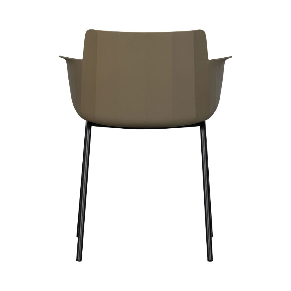 FOPPE Lot De 4 Fauteuils De Table En Plastique Et Métal 7 FOPPE Lot De 4 Fauteuils De Table En Plastique Et Métal – Image 5