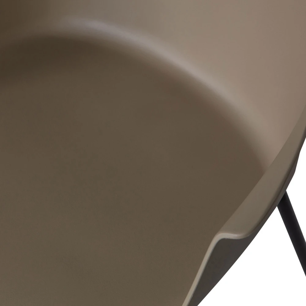 FOPPE Lot De 4 Fauteuils De Table En Plastique Et Métal 8 FOPPE Lot De 4 Fauteuils De Table En Plastique Et Métal – Image 6