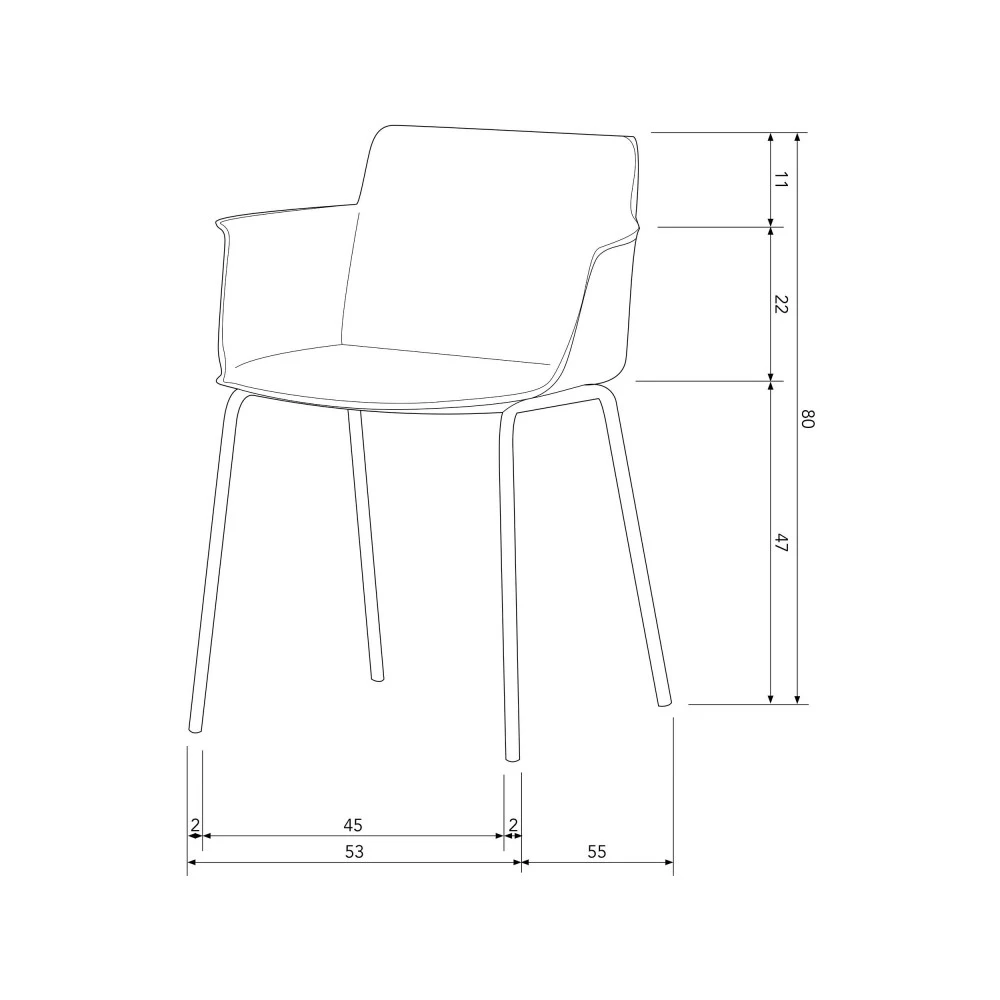 FOPPE Lot De 4 Fauteuils De Table En Plastique Et Métal 10 FOPPE Lot De 4 Fauteuils De Table En Plastique Et Métal – Image 8