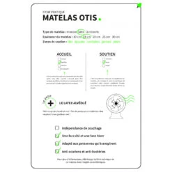 OTIS Matelas Latex 5 Zones, Accueil équilibré -Meubles Soldes Magasin matelas latex 5 zones accueil equilibre otis 6