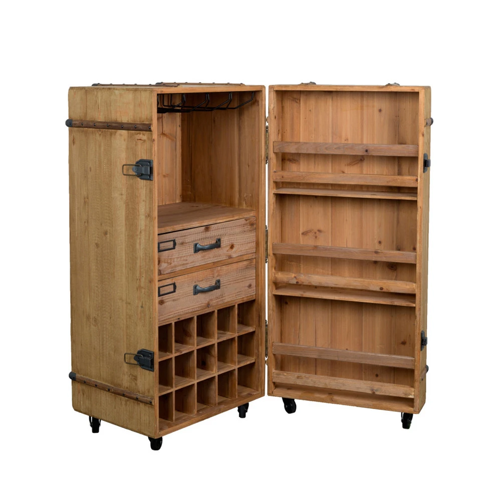 LICO Meuble Bar à Vin Vintage 4 LICO Meuble Bar à Vin Vintage – Image 2