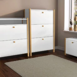 HANNOVER Meuble Ă Chaussures En Bois 2 Portes