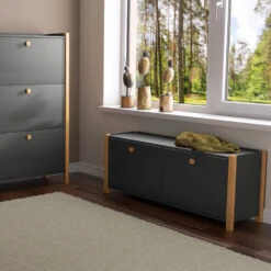 HANNOVER Meuble à Chaussures En Bois