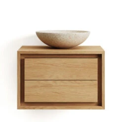 KENTA Meuble De Salle De Bain 1 Porte En Bois L60cm 9 KENTA Meuble De Salle De Bain 1 Porte En Bois L60cm -Meubles Soldes Magasin meuble de salle de bain 1 porte bois l60cm kave home kenta 2