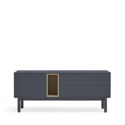 CORVO Meuble Tv 1 Porte 1 Niche Et Tiroir En Bois L140cm