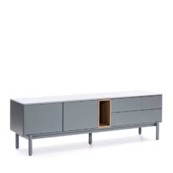 CORVO Meuble Tv 2 Portes 2 Tiroirs En Bois L180cm -Meubles Soldes Magasin meuble tv 2 portes 2 tiroirs bois l180cm teulat corvo 4