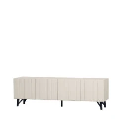 MILLER Meuble TV 4 Portes En Bois L181cm -Meubles Soldes Magasin meuble tv 4 portes bois l181cm miller woood 2