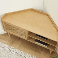 BOMBONG Meuble Tv D'angle En Bois Et Cannage L120cm 15 BOMBONG Meuble Tv D'angle En Bois Et Cannage L120cm -Meubles Soldes Magasin meuble tv angle bois cannage l120cm bombong 4