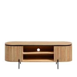 LAFABA Meuble TV En Bois 160x55cm -Meubles Soldes Magasin meuble tv bois 160x55cm lafaba 1