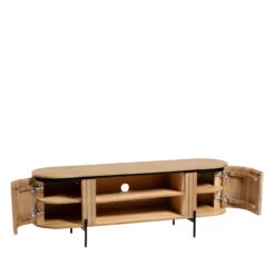 LAFABA Meuble TV En Bois 160x55cm -Meubles Soldes Magasin meuble tv bois 160x55cm lafaba 3