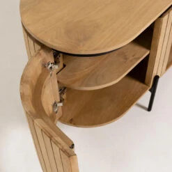 LAFABA Meuble TV En Bois 160x55cm -Meubles Soldes Magasin meuble tv bois 160x55cm lafaba 5