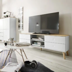 DOT Meuble TV En Bois 4 Tiroirs L162cm