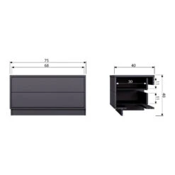 FINCA Meuble TV En Bois Massif De Pin L75cm -Meubles Soldes Magasin meuble tv bois massif pin l75cm woood finca 6