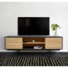 STRIPE Meuble TV Design En Bois Et Métal -Meubles Soldes Magasin meuble tv design bois metal woodman stripe