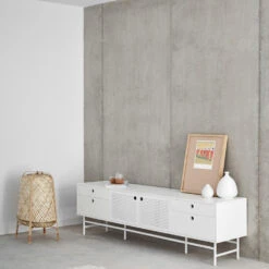 PUNTO Meuble Tv En Bois 2 Portes 4 Tirroirs L180cm