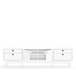 PUNTO Meuble Tv En Bois 2 Portes 4 Tirroirs L180cm 15 PUNTO Meuble Tv En Bois 2 Portes 4 Tirroirs L180cm -Meubles Soldes Magasin meuble tv en bois 2 portes 4 tirroirs l180cm teulat punto 3