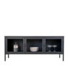 BRISBANE Meuble TV En Verre Et Métal L130cm -Meubles Soldes Magasin meuble tv verre metal l130cm house nordic brisbane