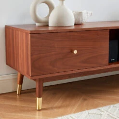 GRUDE Meuble TV Vintage En Bois -Meubles Soldes Magasin meuble tv vintage bois grude 5