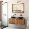 TACIANA Miroir Avec Rebords En Bois 70x45cm -Meubles Soldes Magasin miroir avec rebords en bois 70x45cm kave home taciana