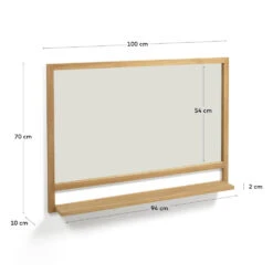 TACIANA Miroir Avec Rebords En Bois 70x45cm -Meubles Soldes Magasin miroir avec rebords en bois 70x45cm kave home taciana 6