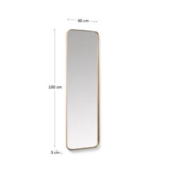 MARCO Miroir Aux Bords Arrondis En Métal 30x100cm 11 MARCO Miroir Aux Bords Arrondis En Métal 30x100cm -Meubles Soldes Magasin miroir bords arrondis metal 30x100cm marco kave home 4