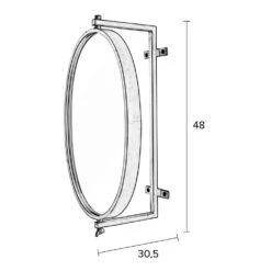 LARA Miroir Ovale En Métal -Meubles Soldes Magasin miroir ovale metal zuiver lara 5