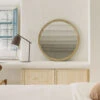 ALUM Miroir Rond En Bois ø80cm -Meubles Soldes Magasin miroir rond en bois 80cm kave home alum