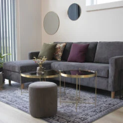 JERSEY Miroir Rond En Métal ø60cm -Meubles Soldes Magasin miroir rond metal o60cm jersey house nordic 3