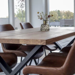 MONTPELLIER Table à Manger En Bois Et Métal -Meubles Soldes Magasin montpellier table manger bois metal house nordic 5