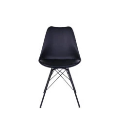 OSLO Lot De 2 Chaises En Simili Et Métal -Meubles Soldes Magasin oslo lot 2 chaises simili metal house nordic 2