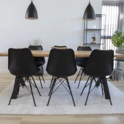 OSLO Lot De 2 Chaises En Simili Et Métal