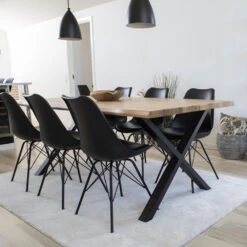 OSLO Lot De 2 Chaises En Simili Et Métal -Meubles Soldes Magasin oslo lot 2 chaises simili metal house nordic 9