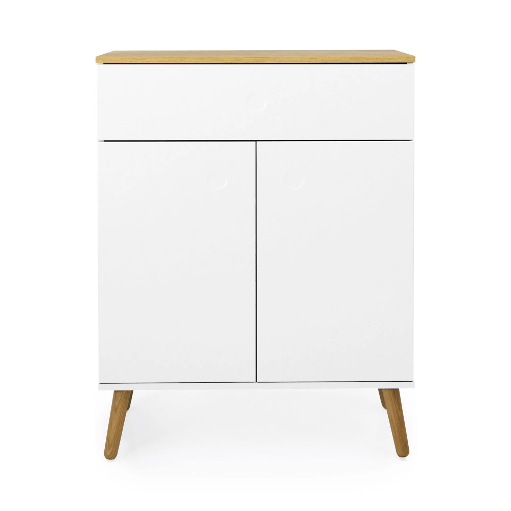 DOT Petit Buffet En Bois 1 Tiroir 2 Portes L74cm 4 DOT Petit Buffet En Bois 1 Tiroir 2 Portes L74cm – Image 2