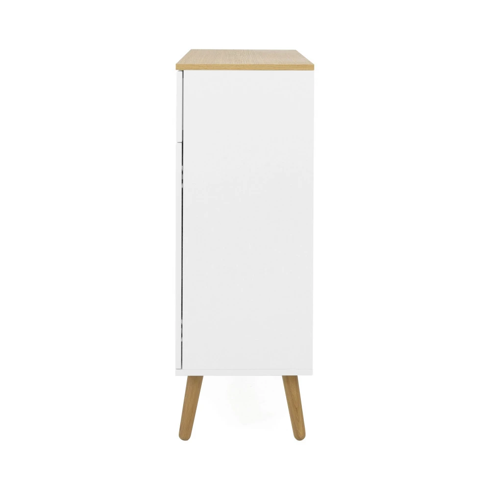 DOT Petit Buffet En Bois 1 Tiroir 2 Portes L74cm 5 DOT Petit Buffet En Bois 1 Tiroir 2 Portes L74cm – Image 3