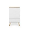 DOT Petit Meuble De Rangement En Bois 4 Tiroirs H98cm 2 DOT Petit Meuble De Rangement En Bois 4 Tiroirs H98cm -Meubles Soldes Magasin petit meuble rangement bois 4 tiroirs tenzo dot