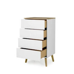 DOT Petit Meuble De Rangement En Bois 4 Tiroirs H98cm -Meubles Soldes Magasin petit meuble rangement bois 4 tiroirs tenzo dot 3