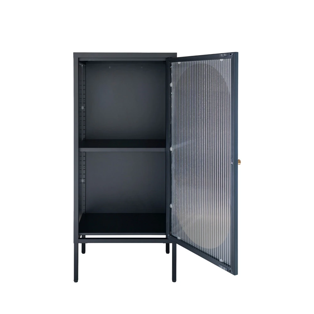 ADELAIDE Petit Meuble De Rangement En Verre Et Métal H50cm 7 ADELAIDE Petit Meuble De Rangement En Verre Et Métal H50cm – Image 5